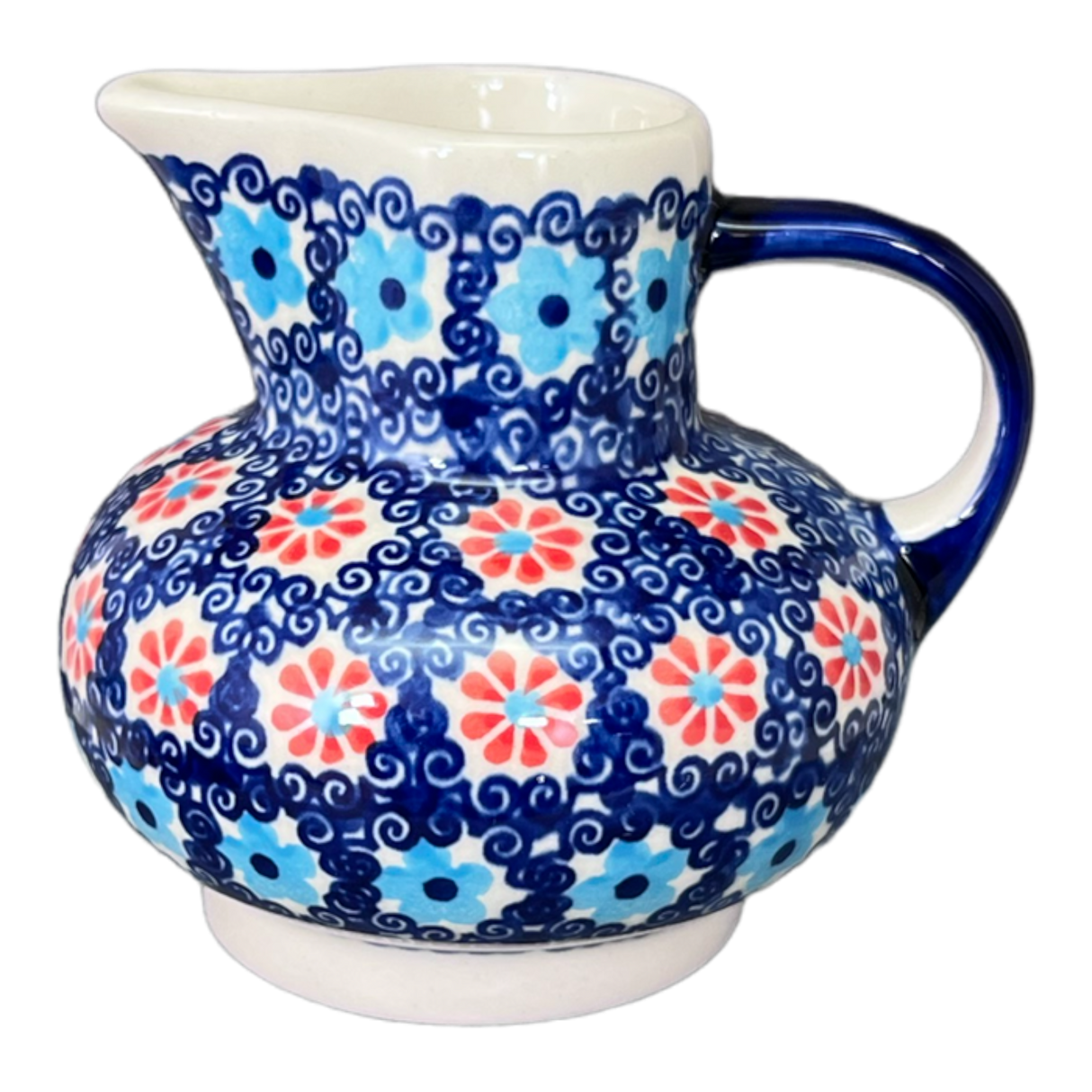 Creamer, Big Belly, 8 oz in "Daisy Circle" by Manufaktura | D008T-MS01