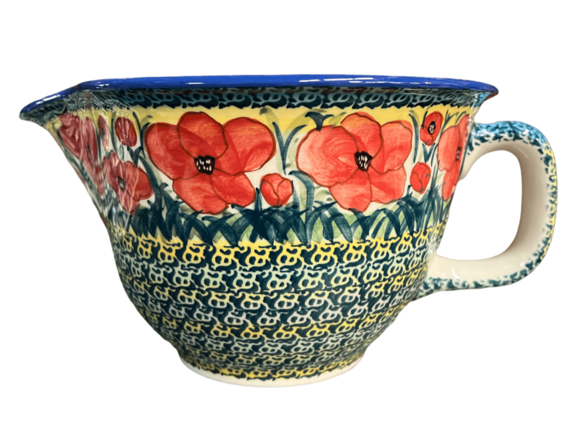 Bowl, Round, Batter Bowl, 2.5 Quart in "Poppies in Bloom" by Manufaktura | D014S-JZ34