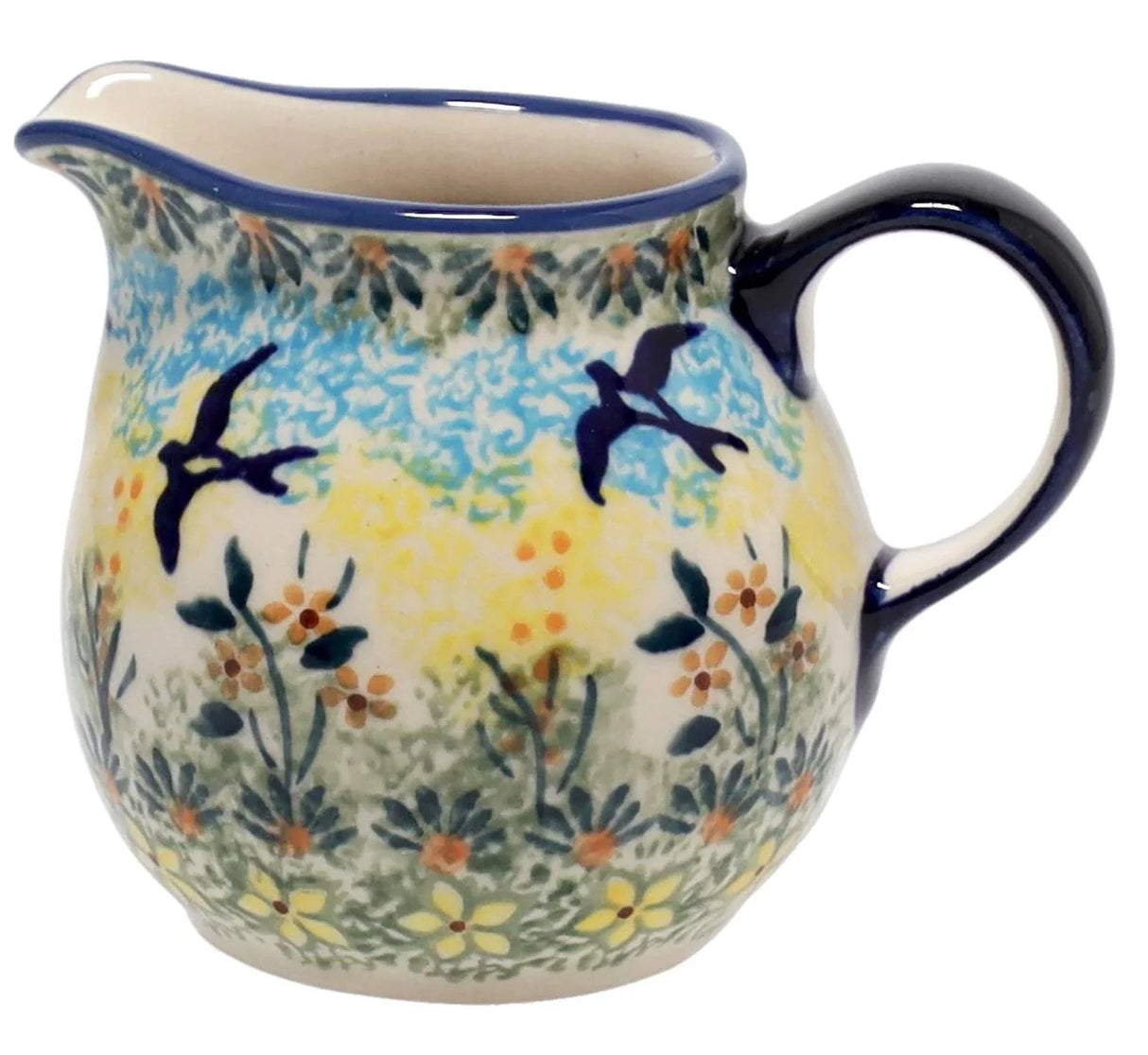 Creamer, The Cream of Creamers-"Basia", 6.5 oz in "Soaring Swallows" by Manufaktura | D019S-WK57