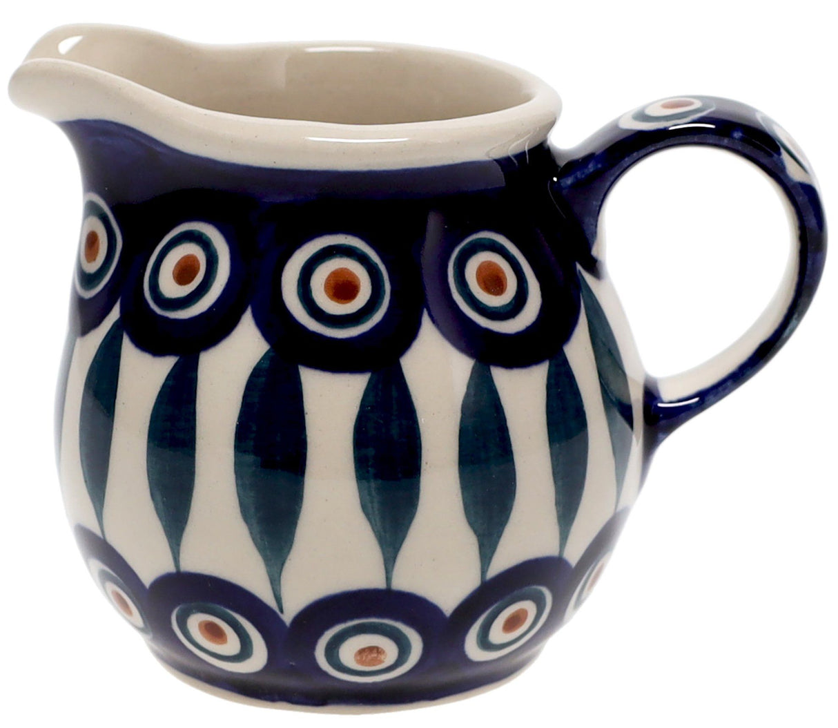 Creamer, The Cream of Creamers-"Basia", 6.5 oz in "Peacock" by Manufaktura | D019T-54