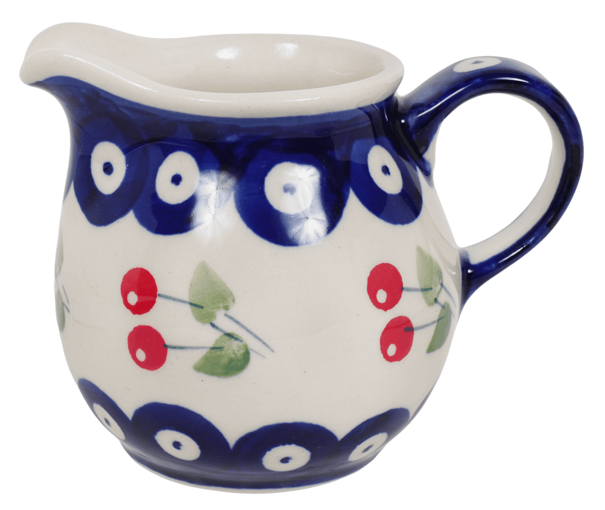 Creamer, The Cream of Creamers-"Basia", 6.5 oz in "Cherry Dot" by Manufaktura | D019T-70WI