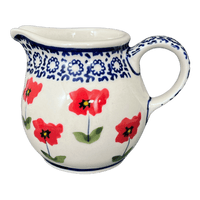 A picture of a Polish Pottery The Cream of Creamers - "Basia" (Poppy Garden) | D019T-EJ01 as shown at PolishPotteryOutlet.com/products/the-cream-of-creamers-basia-poppy-garden-d019t-ej01