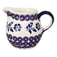 A picture of a Polish Pottery The Cream of Creamers - "Basia" (Swedish Flower) | D019T-KLK as shown at PolishPotteryOutlet.com/products/the-cream-of-creamers-basia-klk-d019t-klk