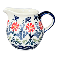A picture of a Polish Pottery The Cream of Creamers - "Basia" (Butterfly Blossoms) | D019T-MM02 as shown at PolishPotteryOutlet.com/products/the-cream-of-creamers-basia-butterfly-blossoms-d019t-mm02
