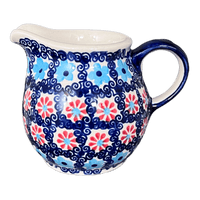 A picture of a Polish Pottery The Cream of Creamers - "Basia" (Daisy Circle) | D019T-MS01 as shown at PolishPotteryOutlet.com/products/the-cream-of-creamers-basia-ms01-d019t-ms01