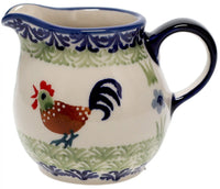 A picture of a Polish Pottery The Cream of Creamers - "Basia" (Chicken Dance) | D019U-P320 as shown at PolishPotteryOutlet.com/products/the-cream-of-creamers-basia-chicken-dance-d019u-p320