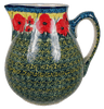 Polish Pottery 3 Liter Pitcher (Poppies in Bloom) | D028S-JZ34 at PolishPotteryOutlet.com