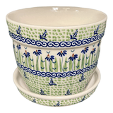 Flower Pot, with Saucer, 6" in "Riverbank" by Manufaktura | D036T-MC15