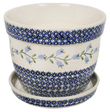 Flower Pot, with Saucer, 8" in "Lily of the Valley" by Manufaktura | D037T-ASD