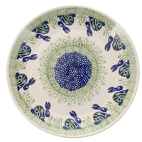 A picture of a Polish Pottery Berry Bowl (Bunny Love) | D038T-P324 as shown at PolishPotteryOutlet.com/products/the-boleslawiec-berry-bowl-bunny-love