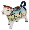 Polish Pottery Cow Creamer (Soaring Swallows) | D081S-WK57 at PolishPotteryOutlet.com