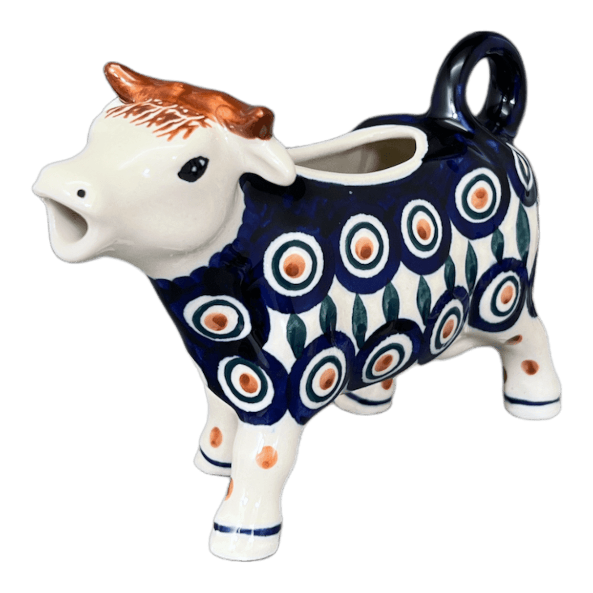 Creamer, Cow, 4 oz in "Peacock" by Manufaktura | D081T-54