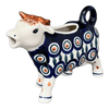 Polish Pottery Cow Creamer (Peacock) | D081T-54 at PolishPotteryOutlet.com
