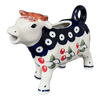 Polish Pottery Cow Creamer (Cherry Dot) | D081T-70WI at PolishPotteryOutlet.com