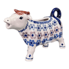 Polish Pottery Cow Creamer (Floral Chain) | D081T-EO37 at PolishPotteryOutlet.com