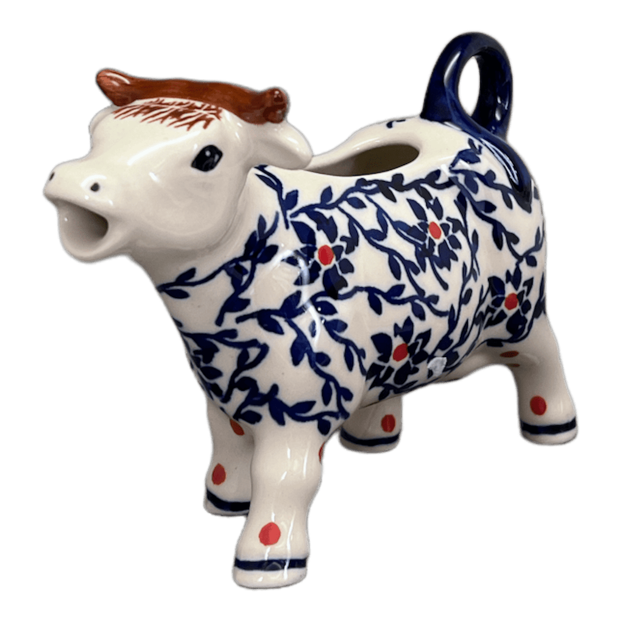 Creamer, Cow, 4 oz in "Blue Canopy" by Manufaktura | D081U-IS04