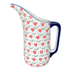 Polish Pottery 1.5 Liter Fancy Pitcher (Simply Beautiful) | D084T-AC61 at PolishPotteryOutlet.com