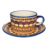 Cup & Saucer, 7 oz in "Desert Sunrise" by Manufaktura | F043U-KLJ