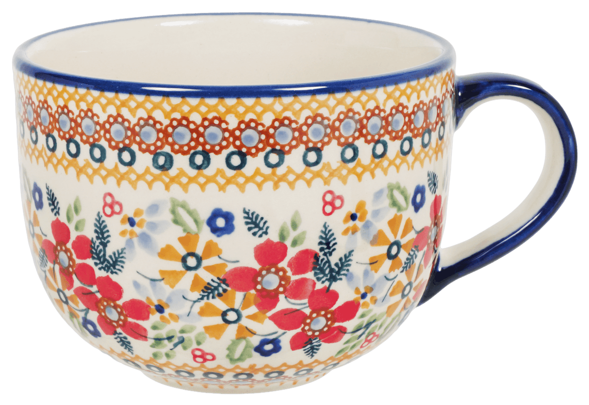 Cup, Latte, 18 oz in "Ruby Duet" by Manufaktura | F044S-DPLC