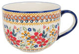 Cup, Latte, 18 oz in "Ruby Duet" by Manufaktura | F044S-DPLC