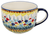 Polish Pottery Latte Cup (Sunlit Wildflowers) | F044S-WK77 at PolishPotteryOutlet.com