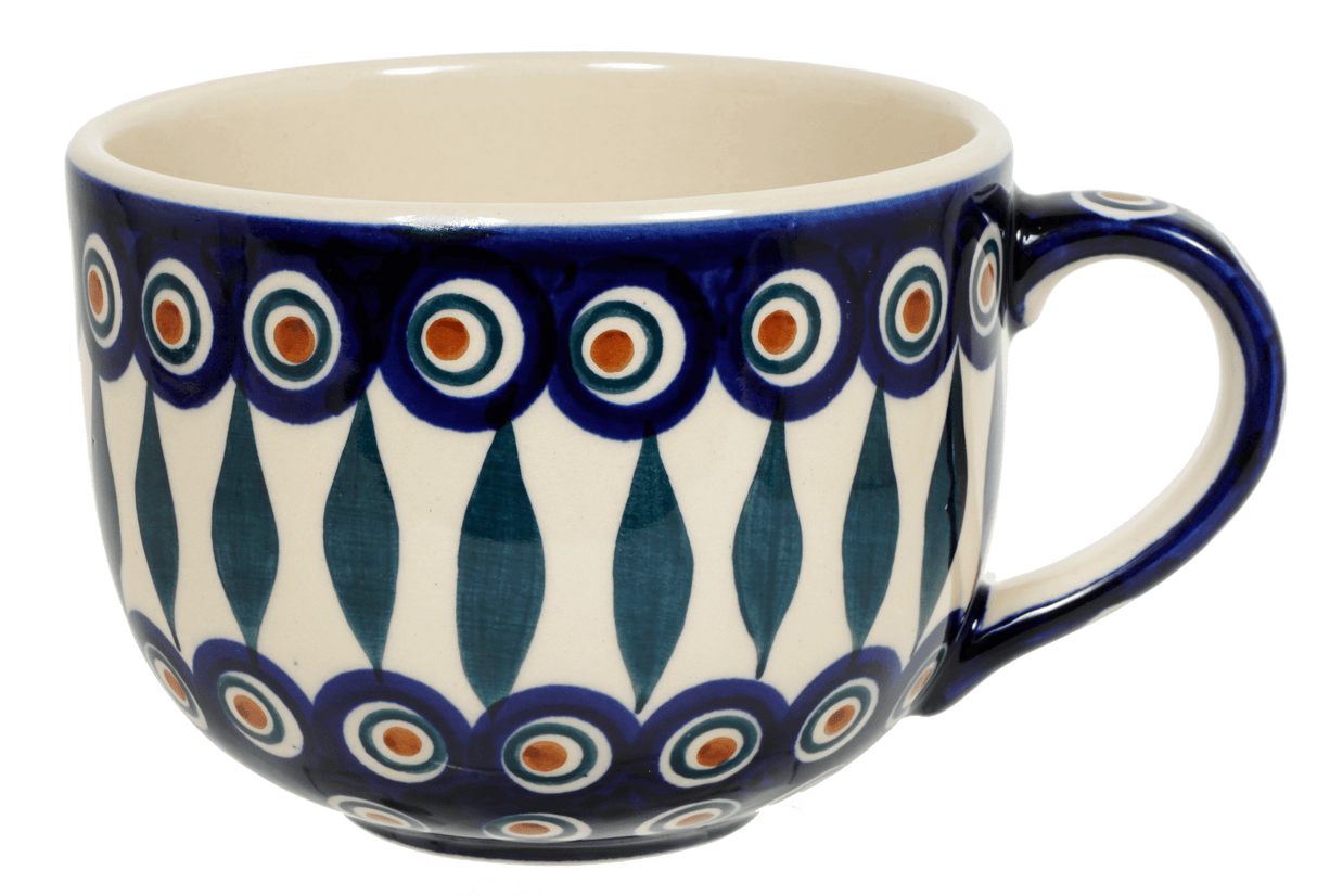 Cup, Latte, 18 oz in "Peacock" by Manufaktura | F044T-54