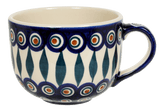 Cup, Latte, 18 oz in "Peacock" by Manufaktura | F044T-54