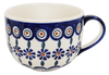 Polish Pottery Latte Cup (Floral Peacock) | F044T-54KK at PolishPotteryOutlet.com
