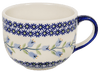 Polish Pottery Latte Cup (Lily of the Valley) | F044T-ASD at PolishPotteryOutlet.com
