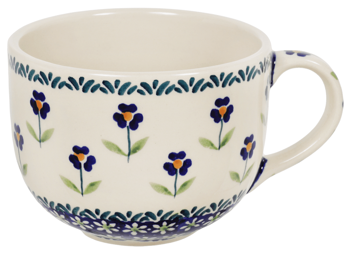 Cup, Latte, 18 oz in "Forget Me Not" by Manufaktura | F044T-ASS