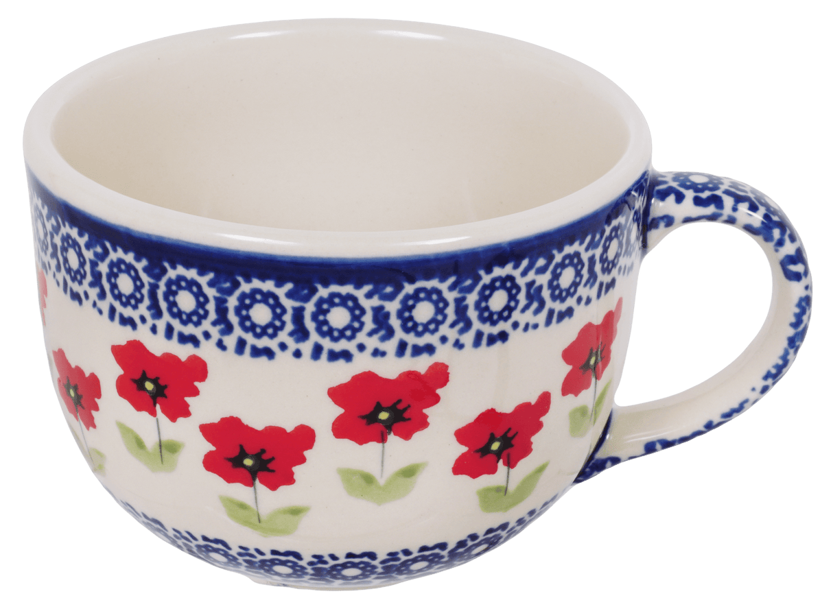 Cup, Latte, 18 oz in "Poppy Garden" by Manufaktura | F044T-EJ01