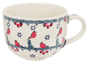 Polish Pottery Latte Cup (Red Bird) | F044T-GILE at PolishPotteryOutlet.com