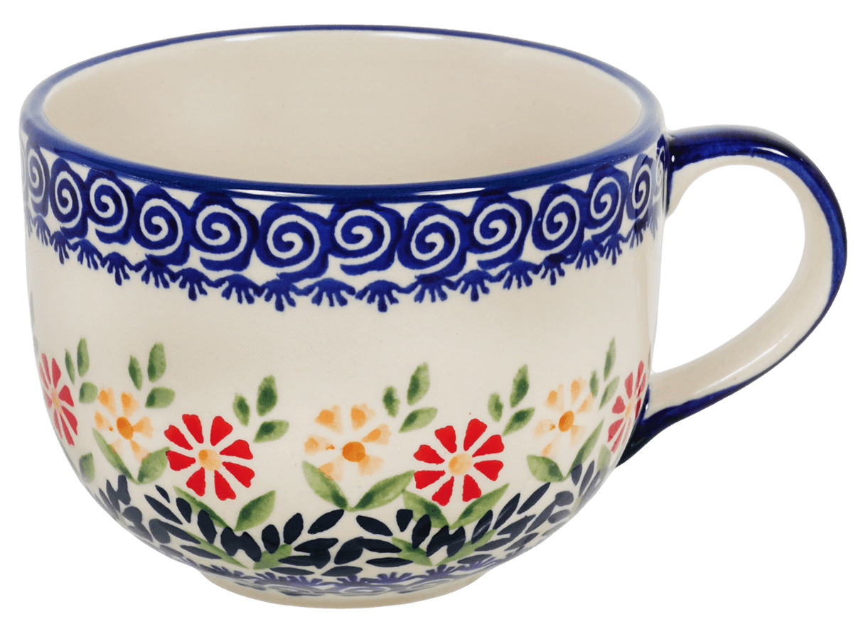 Cup, Latte, 18 oz in "Flower Power" by Manufaktura | F044T-JS14