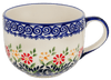 Polish Pottery Latte Cup (Flower Power) | F044T-JS14 at PolishPotteryOutlet.com