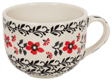 Cup, Latte, 18 oz in "Scarlet Garden" by Manufaktura | F044T-KK01