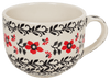 Polish Pottery Cup, Latte, 18 oz in "Scarlet Garden" by Manufaktura | F044T-KK01 at PolishPotteryOutlet.com