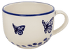 Polish Pottery Latte Cup (Butterfly Garden) | F044T-MOT1 at PolishPotteryOutlet.com