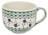 Cup, Latte, 18 oz in "Woven Pansies" by Manufaktura | F044T-RV