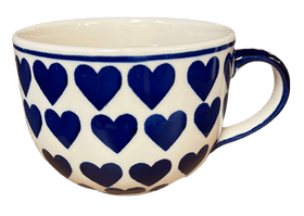 Polish Pottery Latte Cup (Whole Hearted) | F044T-SEDU Additional Image at PolishPotteryOutlet.com