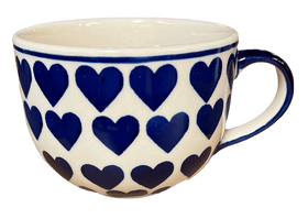 Polish Pottery Cup, Latte, 18 oz in "Whole Hearted" by Manufaktura | F044T-SEDU Additional Image at PolishPotteryOutlet.com