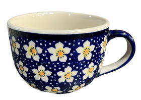 Polish Pottery Latte Cup (Paperwhites) | F044T-TJP Additional Image at PolishPotteryOutlet.com