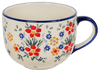 Polish Pottery Latte Cup (Fresh Flowers) | F044U-MS02 at PolishPotteryOutlet.com