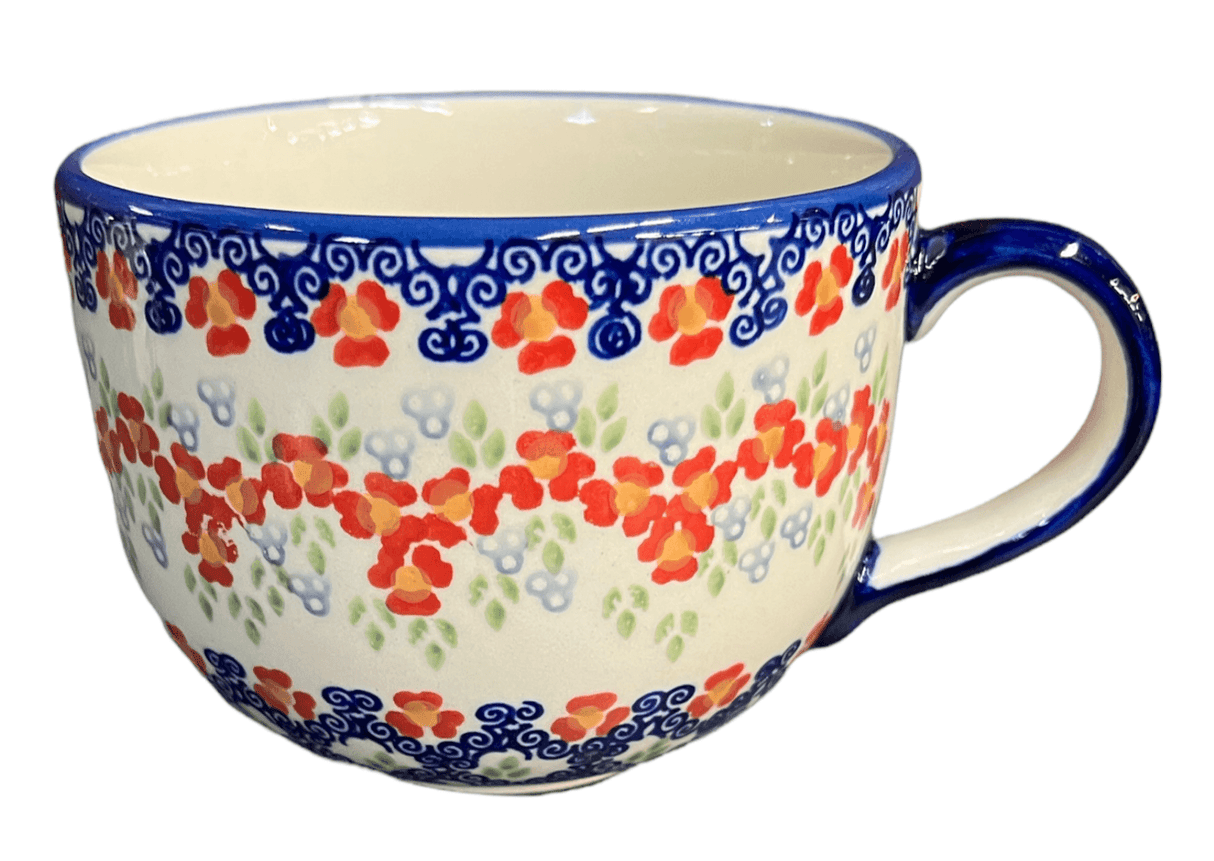 Cup, Latte, 18 oz in "Ring Around the Rosie" by Manufaktura | F044U-P321