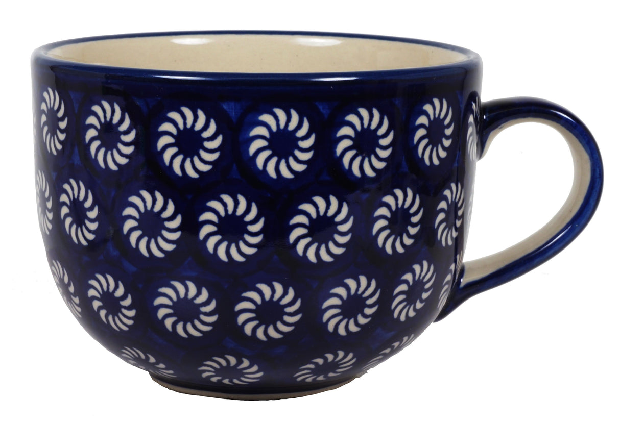 Cup, Latte, 18 oz in "Plentiful Pinwheels" by Manufaktura | F044U-ZP02