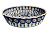 Polish Pottery 7.5" Small Quiche Dish (Peacock) | F055T-54 at PolishPotteryOutlet.com