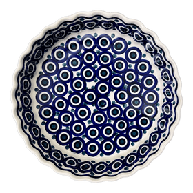 Polish Pottery 7.5" Small Quiche Dish (Eyes Wide Open) | F055T-58 Additional Image at PolishPotteryOutlet.com