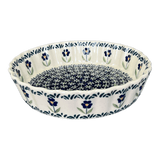 Quiche Dish, Round, 7.5" Small in "Forget Me Not" by Manufaktura | F055T-ASS