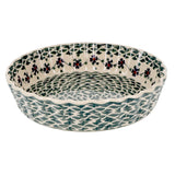 Quiche Dish, Round, 7.5" Small in "Woven Pansies" by Manufaktura | F055T-RV