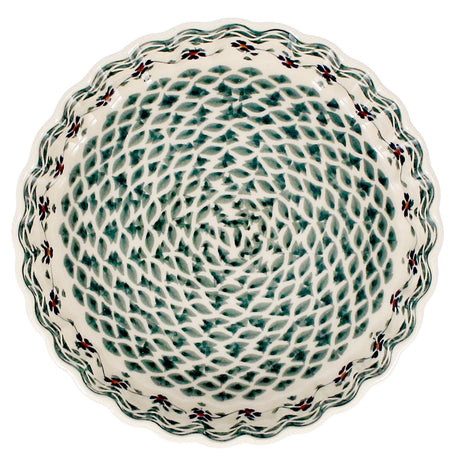 Quiche Dish, Round, 7.5" Small in "Woven Pansies" by Manufaktura | F055T-RV