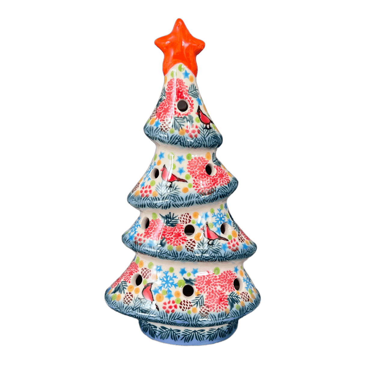 Luminary, Skinny Christmas Tree, 7.5" in "Winter Cardinal" by Galia | GCH04-AS2